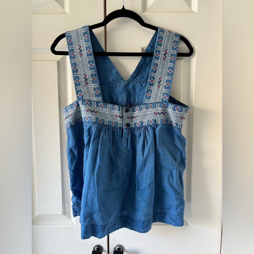 Madewell Embroidered Siesta Denim Top - Picture 5 of 6